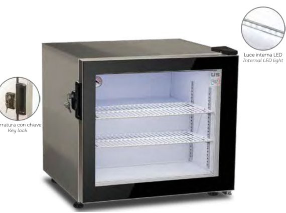 Vetrina CUBE per gelati da banco -18/-23°.